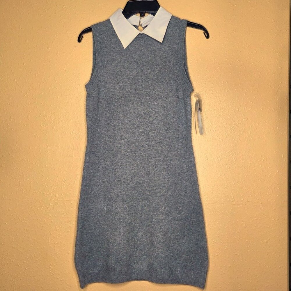 NWT French Connection Vhari Knit Mini Dress - Grey